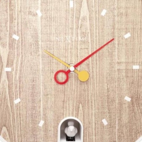 NEXTIME◆NEXT  5220WI◆ホワイトナイチンゲール 壁掛け時計◆ø 30 cm x 7,9 cm◆Nightingale Whiteカッコウ時計