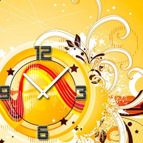 ディクスタイム◆DIXTIME 5074◆ドイツ製 デザイン 掛け時計 (イエロー)◆Designer Wanduhr