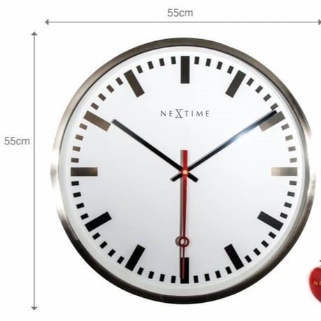NEXTIME◆NEXT 3127ST◆"SUPER STATION"ステーション 壁掛け時計(白)◆55 cm◆サイレントクォーツ