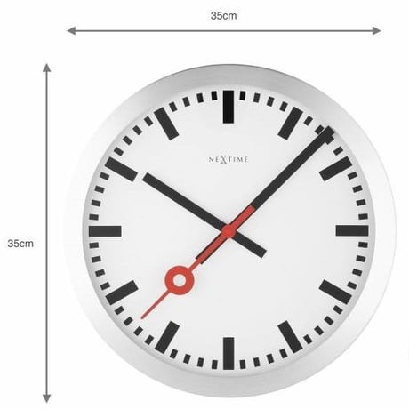 NEXTIME◆NEXT 3999ST◆"STATION"ステーション 壁掛け時計(白)◆35 cm◆サイレントクォーツ