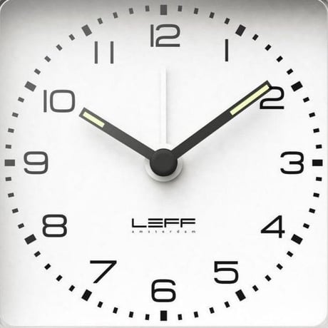 レフ・アムステルダム◆LEFF Amsterdam Scope12◆ブロック目覚まし時計(SSホワイト)◆Block Clock White Arabic