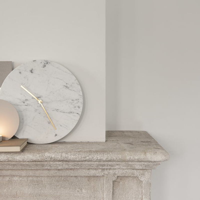 メニュー◇Menu◇Marble wall clock◇大理石の壁掛け時計、ホワイト