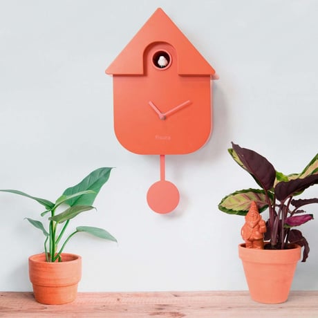 レッドキャンディ◆FI-CL1629◆カッコウ時計・鳩時計・壁掛け時計◆オレンジ◆Cuckoo House Clock