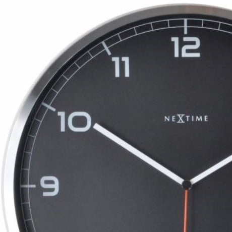 NEXTIME◆NEXT 3080zw◆「Company Arabic」壁掛け時計(黒)◆35 cm◆サイレントクォーツ