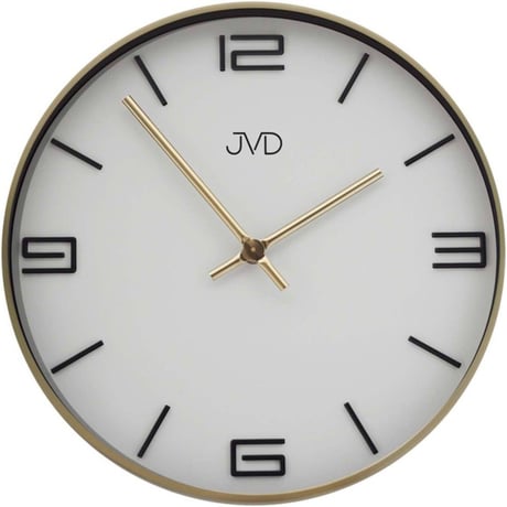 JVD◆HC19.2◆シンプルウォールクロック壁掛け時計◆ホワイト◆チェコ共和国、東欧時計