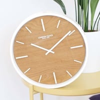 ロンドンクロック◆LONDON CLOCK 1114◆木製ベニヤの文字盤、掛け時計◆クォーツムーブメント