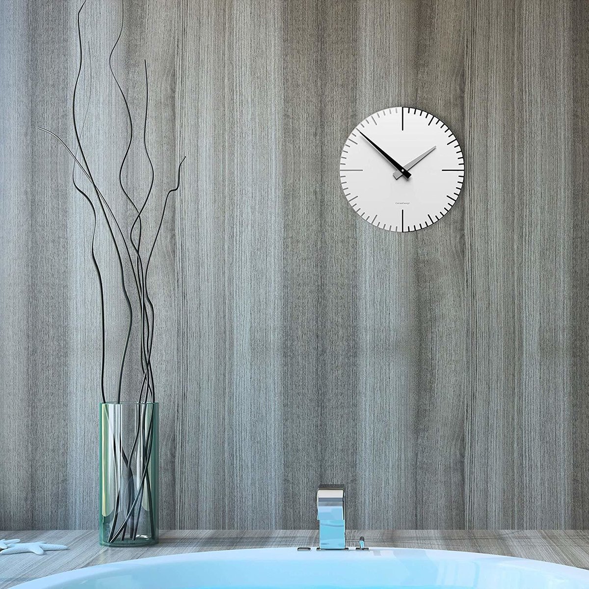 CALLEADESIGN◇WANDUHR Exacto◇Exacto 壁掛け時計 (ピンクの雲
