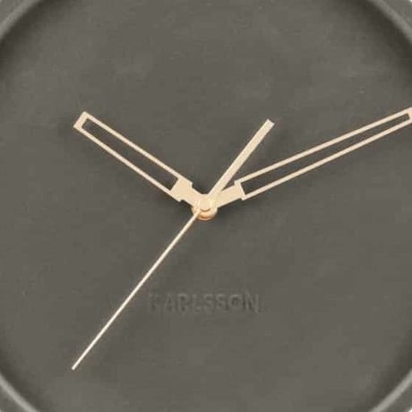 カールソン◆KARLSSON KA5815GY◆ベルベット 掛け時計(グレー)◆Lush Velvet Wall Clock