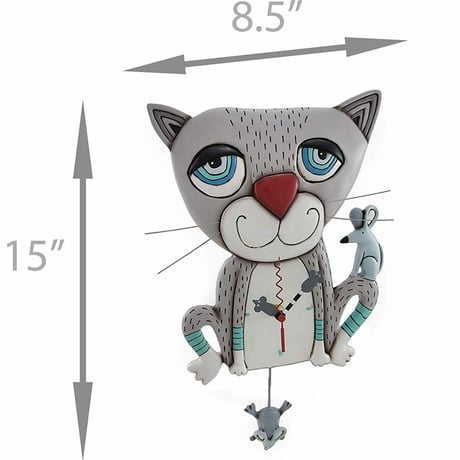 アレン デザイン スタジオ◆P1404◆グレーの猫とネズミ◆ALLEN DESIGN  STUDIO