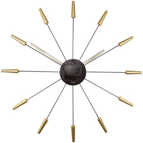 NEXTIME ◆NEXT 2610GO◆ゴールド プラグ掛け時計(ブラック)◆Plug Inn【正規輸入品】