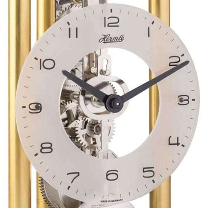 ヘルムレ◇Hermle 23025-500721◇機械式スケルトン振り子時計(ゴールド