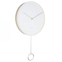 カールソン◆KARLSSON   KA5766WH◆デザイン振り子時計(34cm)◆ホワイト◆AnneRieck