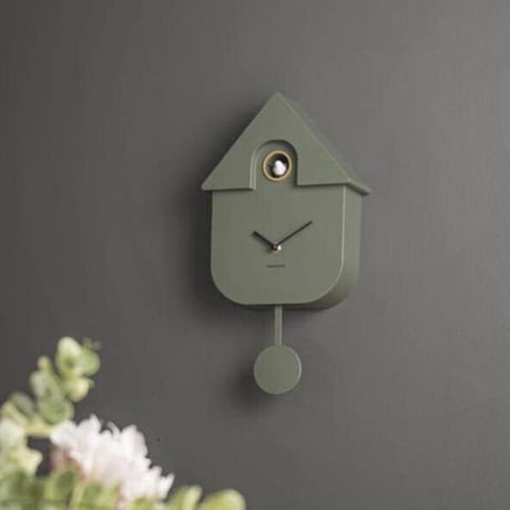カールソン◆Karlsson KA5768GR◆カッコウ時計・鳩時計・壁掛け時計◆グレー◆Cuckoo House Clock