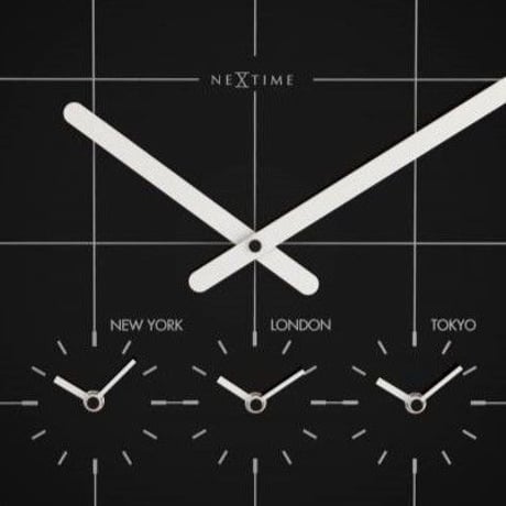 NEXTIME◆NEXT 214ZW◆「ビッグシティ」ワールドタイム 壁掛け時計◆ニューヨーク、ロンドン、東京