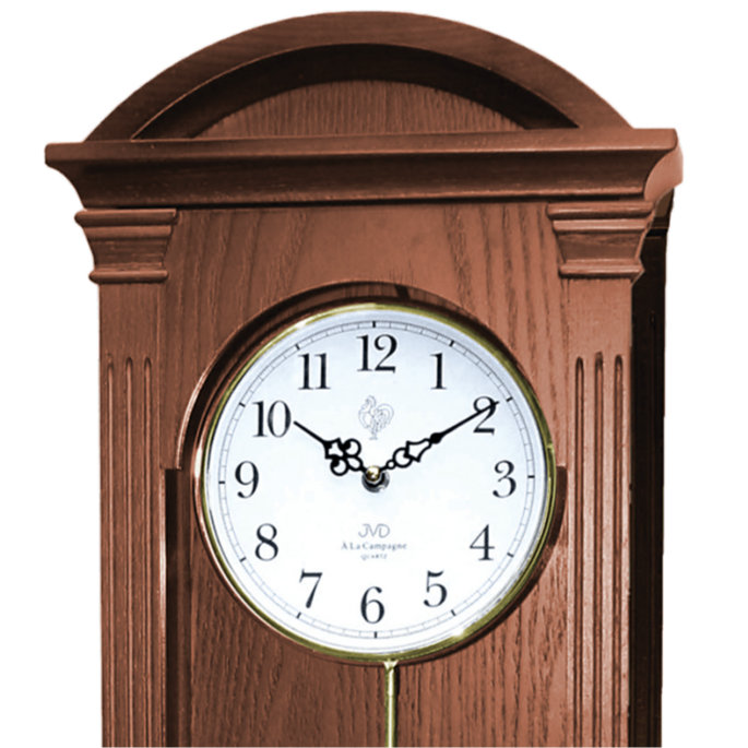 振り子両面時計ブラウン JVD◇N9317.2◇古典的な壁掛け時計、振り子時計◇ブラウン◇チェコ