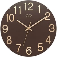 JVD◆HT98.2◆ウォールクロック、壁掛け時計◆ブラウン◆チェコ共和国、東欧時計