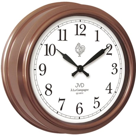 JVD◆TS1238.3◆ウォールクロック、壁掛け時計◆Rosegold◆チェコ共和国、東欧時計