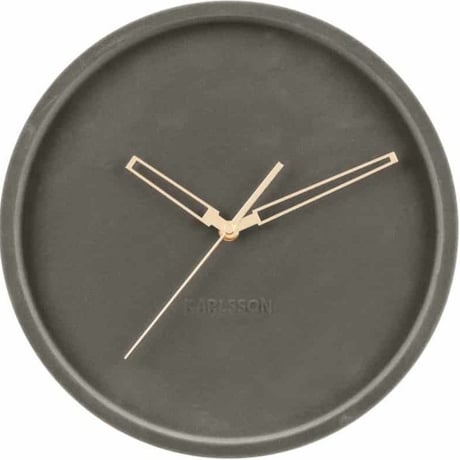 カールソン◆KARLSSON KA5815GY◆ベルベット 掛け時計(グレー)◆Lush Velvet Wall Clock