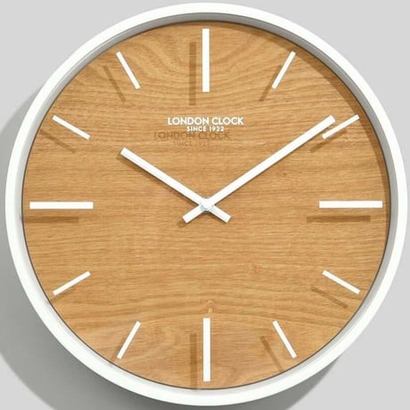 ロンドンクロック◆LONDON CLOCK 1114◆木製ベニヤの文字盤、掛け時計◆クォーツムーブメント