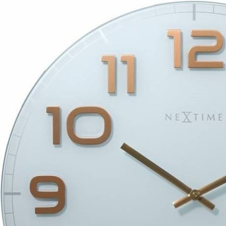 NEXTIME◆NEXT  3105WC◆クラッシィラージ壁掛け時計(白×G)◆ø50 cm x 3,5 cm◆Classy Large