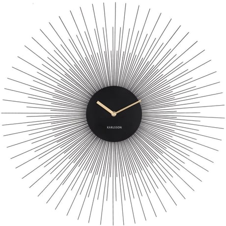 カールソン◆KARLSSON KA5817BK◆デザイン 掛け時計(黒)◆45㎝◆Peony Wall Clock