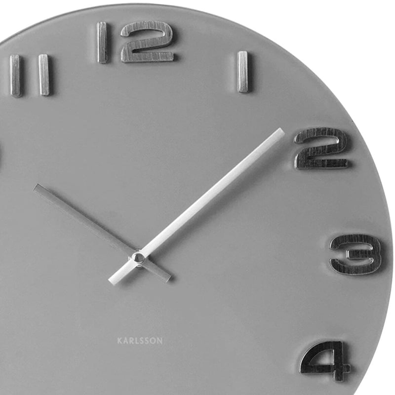 【新品】Karlsson 置き時計 グレー Karlsson 37.5cm wall clock Normann station warm grey, Design by