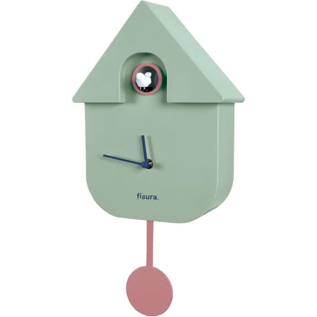 レッドキャンディ◆FI-CL1191◆カッコウ時計・鳩時計・壁掛け時計◆ライトグリーン◆Cuckoo House Clock