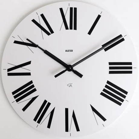 アレッシィ◆ALESSI  12-W◆フィレンツェ掛け時計 (ホワイト)◆36㎝◆FIRENZE
