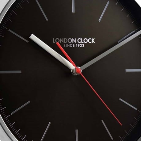 ロンドンクロック◆LONDON CLOCK 01103◆モダンウォールクロック(黒)◆クォーツムーブメント