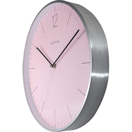 NEXTIME◆NEXT  3254RZ◆エッセンシャルシルバー 掛け時計◆Ø34cm◆ESSENTIAL SILVER
