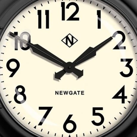 ニューゲート◆Newgate GWL12MK◆50代のスタイル掛け時計 (白黒)◆50s Electric Wall Clock