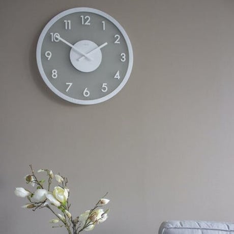 NEXTIME◆NEXT  3205WI◆ネクスタイム 曇らされた木掛け時計◆Ø50cm◆FROSTEDWOOD
