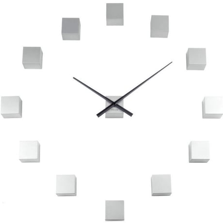 カールソン◆KARLSSON  KA5698SI◆キュービッククロック(シルバー)◆DIY Cubic Wall Clock