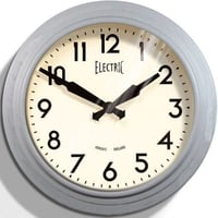 ニューゲート◆Newgate GWL44LGY◆50代のスタイル掛け時計(グレー)◆50s Electric Wall Clock