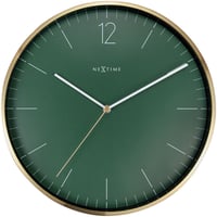 NEXTIME◆NEXT 3252GN◆エッセンシャルゴールド掛け時計◆Ø34cm◆緑◆Essential Gold