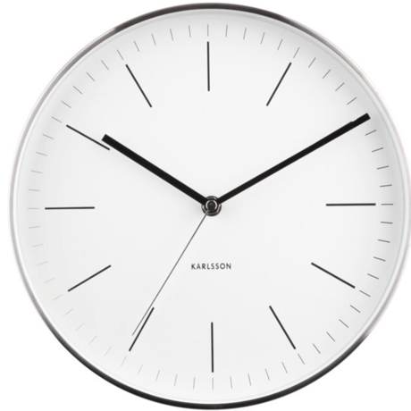 カールソン◆KARLSSON KA5732WH◆「ミニマル」掛け時計(白)◆27.5cm◆アルマンドブリーベルド
