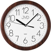 JVD◆HP612.20◆ノイズレスクロック 壁掛け時計 (ごげ茶)◆チェコ共和国、東欧時計