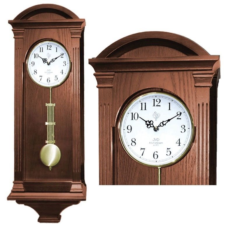 JVD◇N9317.2◇古典的な壁掛け時計、振り子時計◇ブラウン◇チェコ