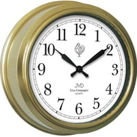 JVD◆TS1238.2◆ウォールクロック、壁掛け時計◆ゴールデン◆チェコ共和国、東欧時計
