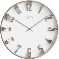 JVD◆HO171.3◆シンプルなホワイト壁掛け時計◆直径35cm◆チェコ共和国、東欧時計