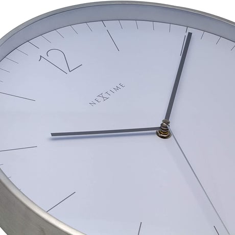 NEXTIME◆NEXT  3254WI◆エッセンシャルシルバー 掛け時計◆Ø34cm◆ESSENTIAL SILVER