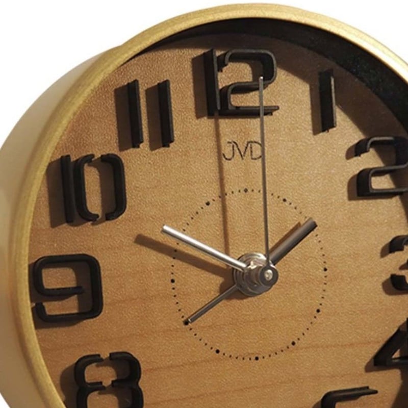 JVD◇HS22.1◇金色のステンレススチールの置き時計◇目覚まし