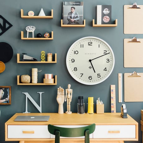 ニューゲート◆NUMONE149PW◆ナンバーワンエコークロック  大型掛け時計 (白、53㎝)◆Number One Echo Clock