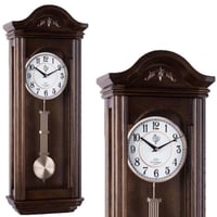 JVD◆N9360.3◆古典的な壁掛け時計、振り子時計◆ダークブラウン◆チェコ共和国、東欧時計