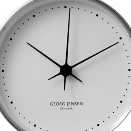 ジョージ・ジェンセン◆Georg Jensen◆HK 掛け時計 (ステンレス，22㎝)◆ヘニングコッペル、北欧
