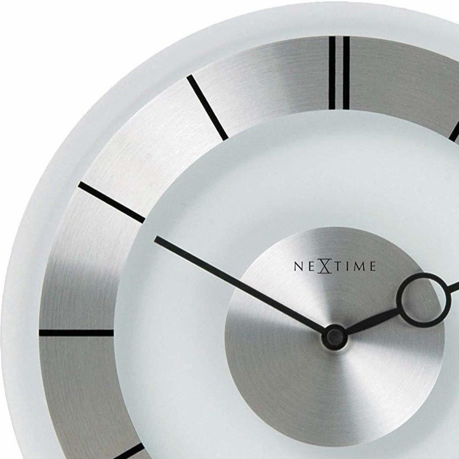 【送料込】NEXTIME ウッドウッドミディアム 壁掛け時計(グレー) 35cm NEXTIME◇NEXT 2790◇