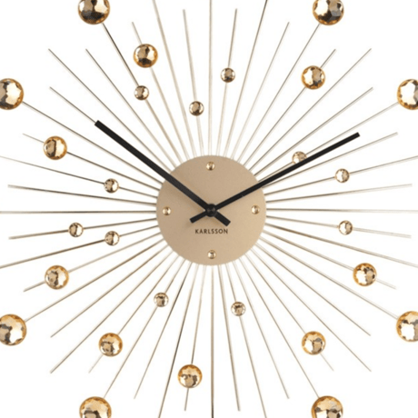 カールソン◆KARLSSON KA4859GD◆スパンコールのデザイン掛け時計(ゴールド)◆Sunburst Large Wall Clock