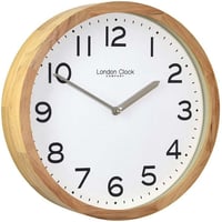 ロンドンクロック◆LONDON CLOCK 01234◆オーク仕上げ木製ケース壁掛け時計◆クォーツムーブメント