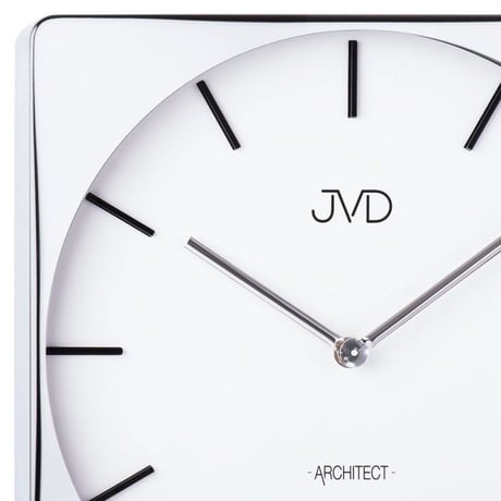 JVD◆JVD HC10.1◆モダンデザインクロック壁掛け時計◆ホワイト◆チェコ共和国、東欧時計