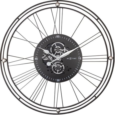 NEXTIME◆NEXT 3260ZI ◆ローマンギア掛け時計◆Ø90.5cm(特大サイズ)◆ROMAN GEAR